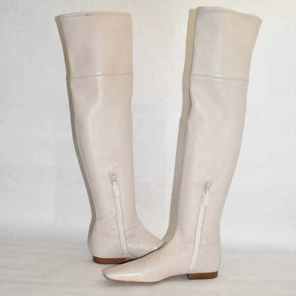 $800 Vince Nissa SLEEK LEATHER OVER THE KNEE BOOT OPALINE 7 (ME18) - Picture 5 of 9